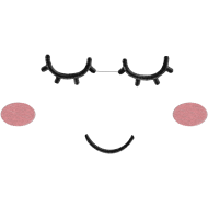 Matriz de Bordado Para Máscara de Proteção Carinha de Nuvens 1